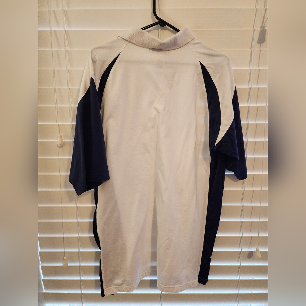 White with blue Men's Polo
